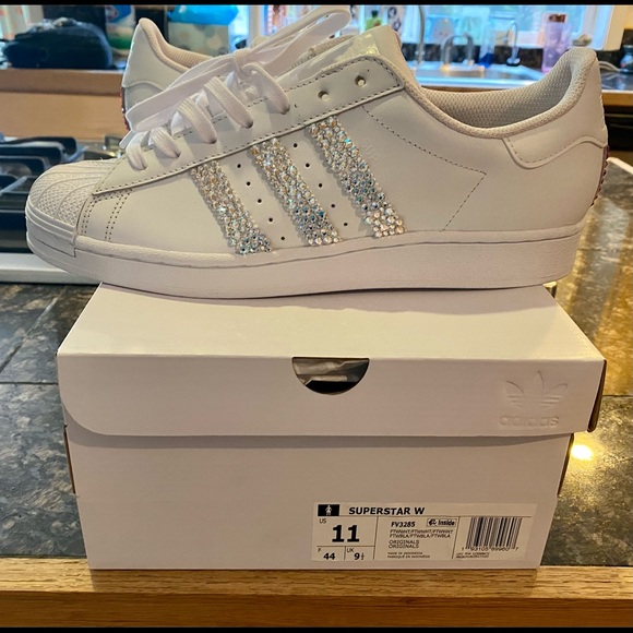 Adidas Superstars Custom w/Swarovski Crystals - Picture 2 of 16